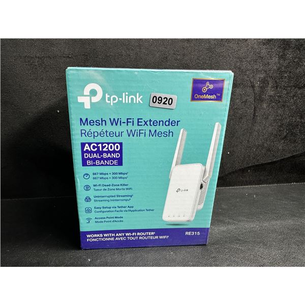 TP-Link AC1200 Mesh Wi-Fi Extender/WiFi Booster - Works with Any WiFi Router - New Sealed!