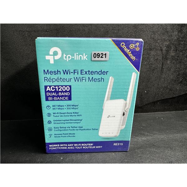 TP-Link AC1200 Mesh Wi-Fi Extender/WiFi Booster - Works with Any WiFi Router - New Sealed!