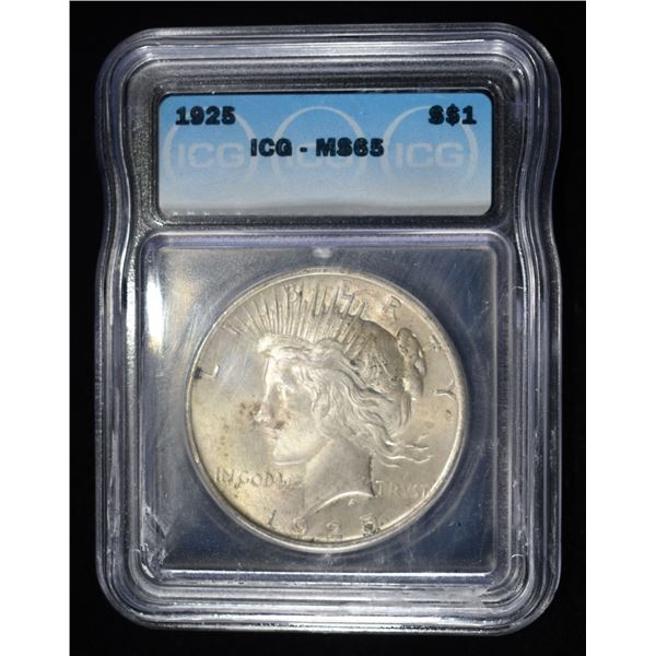 1925 PEACE DOLLAR ICG MS65