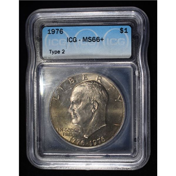 1976 TYPE2 EISENHOWER DOLLAR ICG MS66