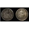 Image 1 : 1855 & 1872 SEATED LIBERTY HALF DIMES