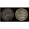 Image 2 : 1855 & 1872 SEATED LIBERTY HALF DIMES