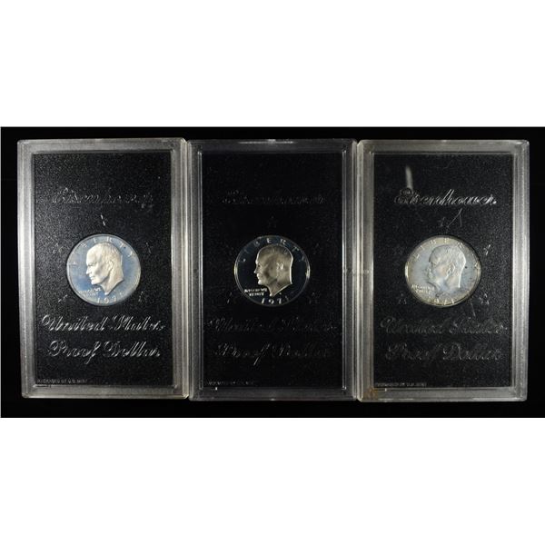 (3) 1971 EISENHOWER PROOF DOLLARS