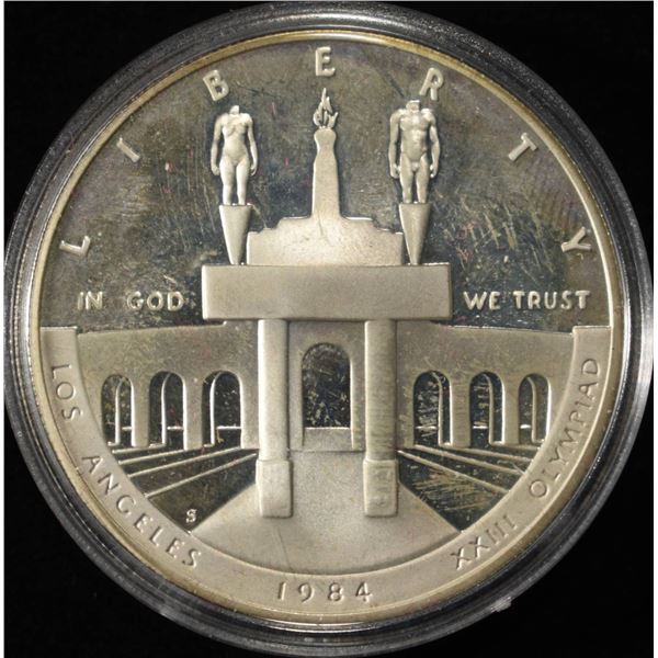 1984-S $1 COMMEM LOS ANGELES COLISEUM