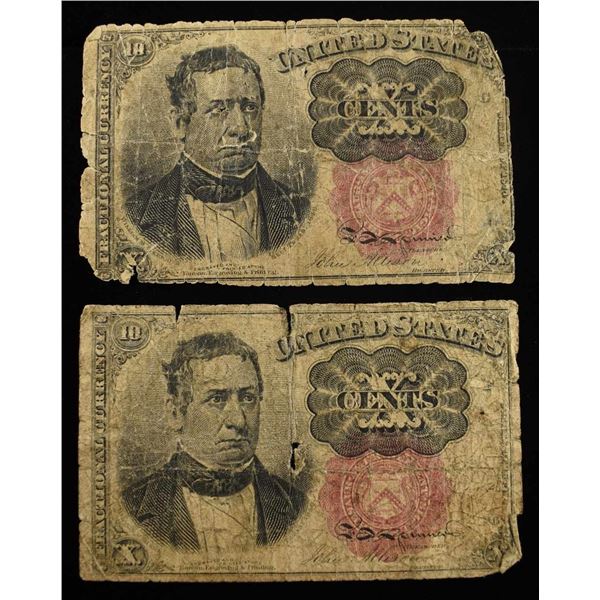 (2) 5tH ISSUE 10c FRACTIONAL CURRENCY