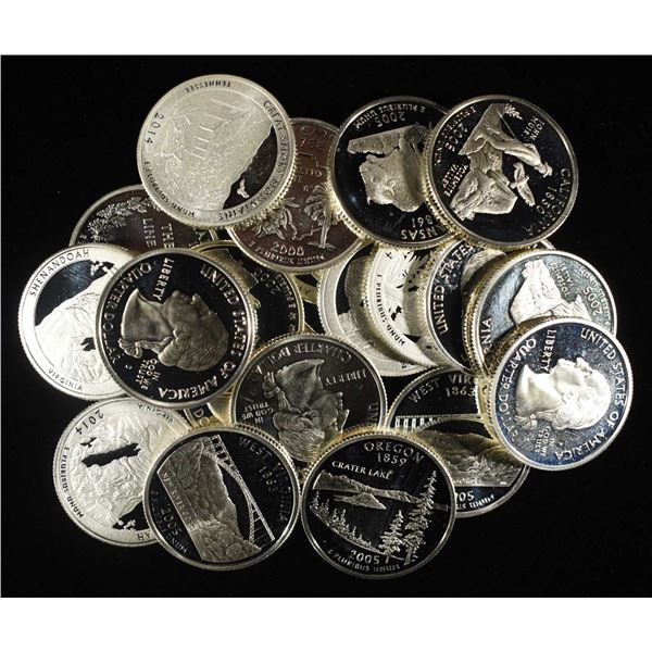 (20) 90% SLVER WASHINGTON STATE QUARTERS PR