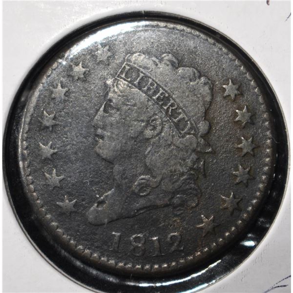 1812 CLASSIC HEAD LARGE CENT VF
