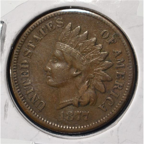 1877 INDIAN HEAD CENT XF