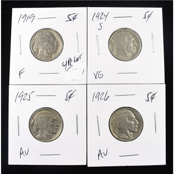 (4) BUFFALO NICKELS