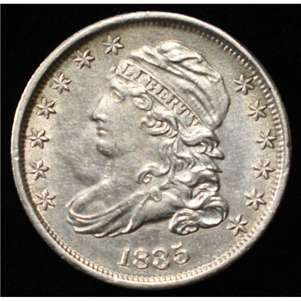 1835 BUST DIME CH AU