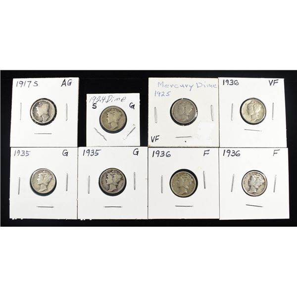 (8) MERCURY DIMES