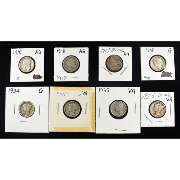 (8) MERCURY DIMES