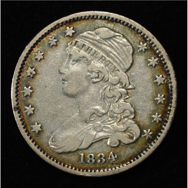 1834 CAPPED BUST QUARTER XF/AU