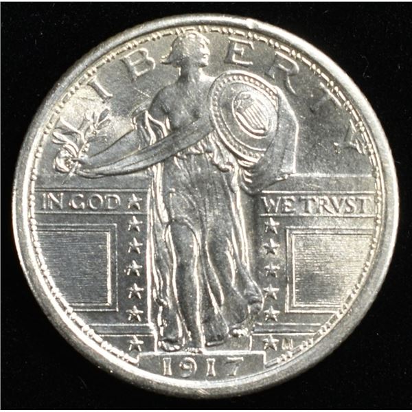 1917 T-1 STANDING LIBERTY QUARTER CH/GEM BU