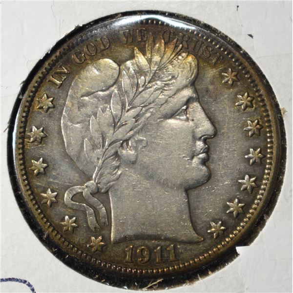 1911 BARBER HALF DOLLAR AU