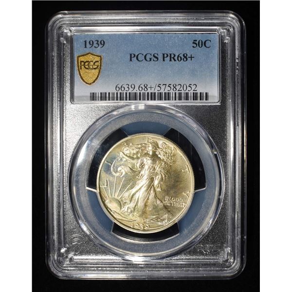 1939 WALKING LIBERTY HALF DOLLAR PCGS PR68+
