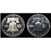 Image 2 : (2) 90% SILVER 1961 FRANKLIN HALF DOLLAR PROOF BU