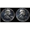 Image 1 : (2) 90% SILVER 1963 FRANKLIN HALF DOLLARS PROOF BU