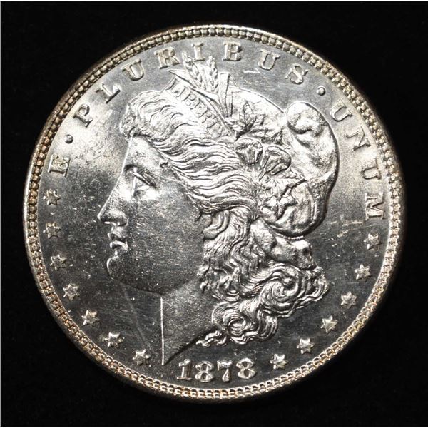 1878 7 TF REV 78 MORGAN DOLLAR CH BU