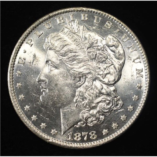 1878 8TF MORGAN DOLLAR CH BU