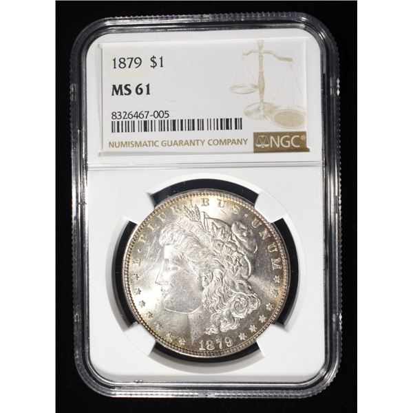 1879 MORGAN DOLLAR NGC MS61