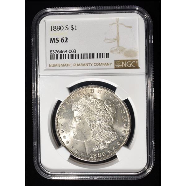 1880-S MORGAN DOLLAR NGC MS62