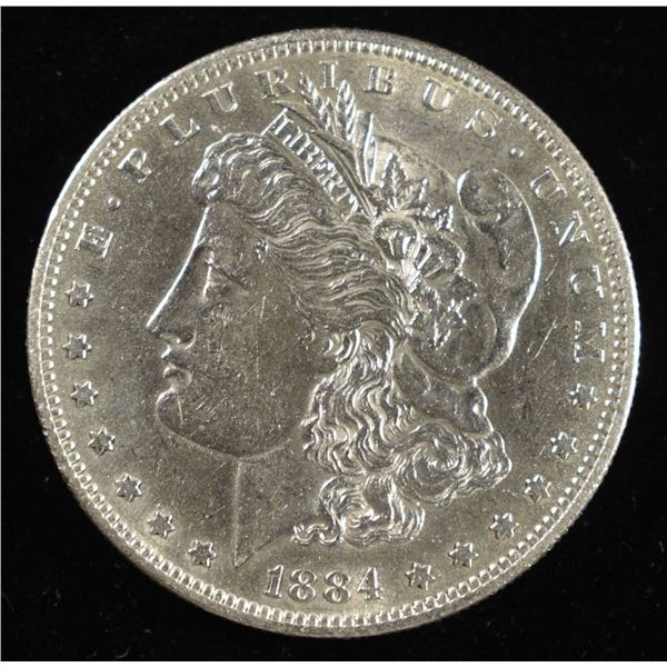 1884-S MORGAN DOLLAR CH AU