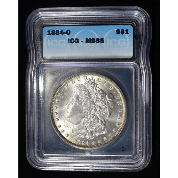 1884-O MORGAN DOLLAR ICG MS65