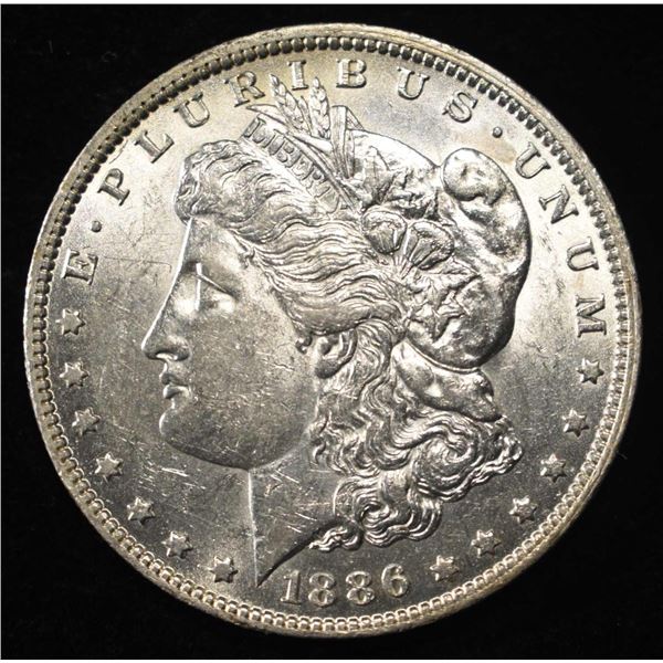 1886-O MORGAN DOLLAR BU LIGHT OLD CLEANINNG