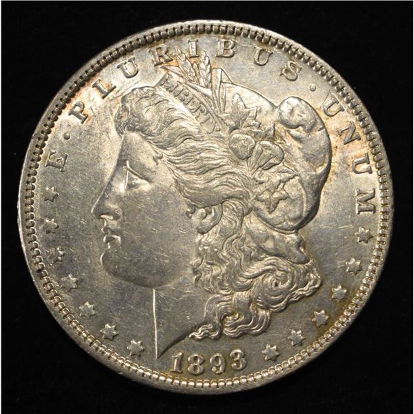 1893 MORGAN DOLLAR NICE AU/UNC