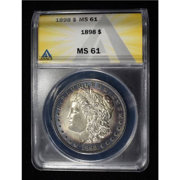 1898 MORGAN DOLLAR ANACS MS61