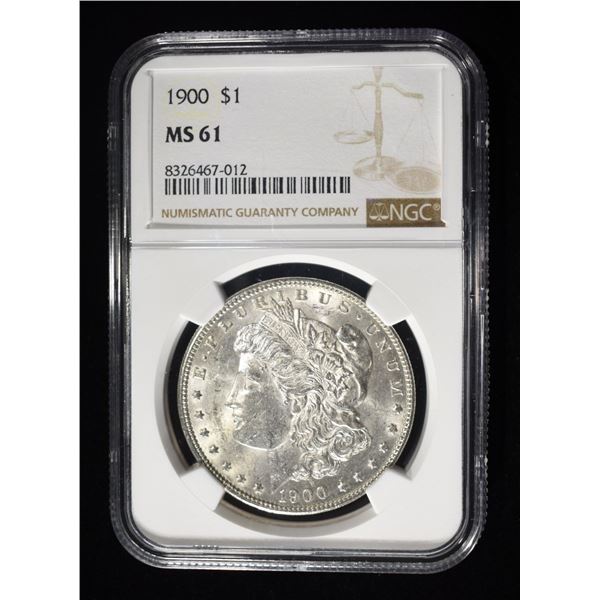 1900 MORGAN DOLLAR NGC MS61