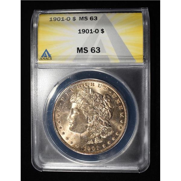 1901-O MORGAN DOLLAR ANACS MS63