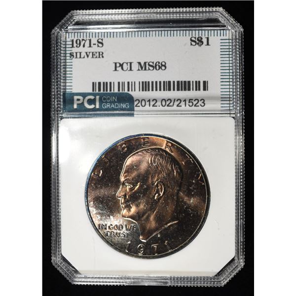 1971-S SILVER EISENHOWER DOLLAR PCI SUPERB GEM+ BU