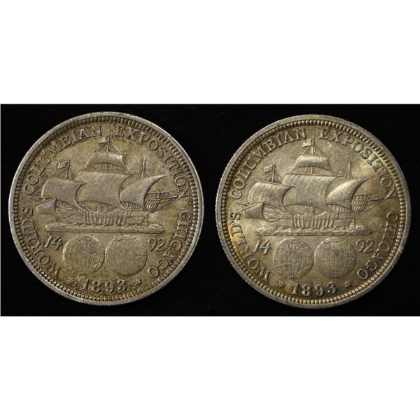 (2) 1893 50C COMMEM COLUMBIAN EXPOSITION