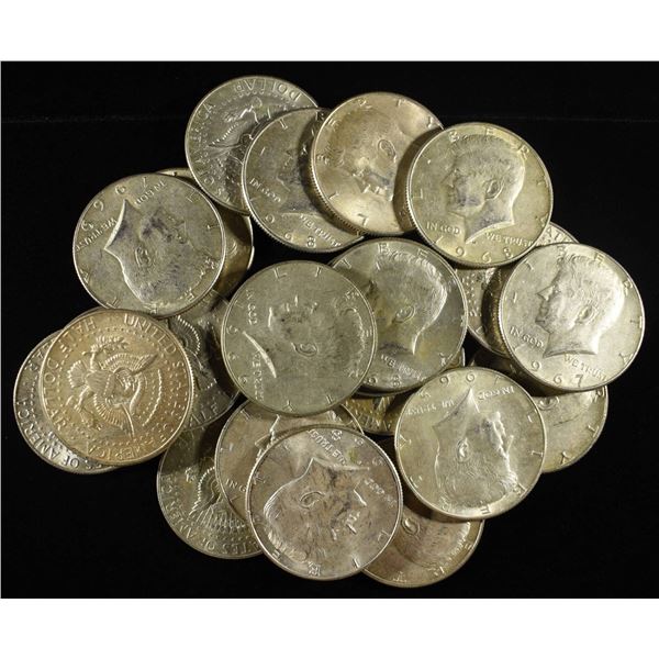 (20) 40% SILVER KENNEDY HALF DOLLARS
