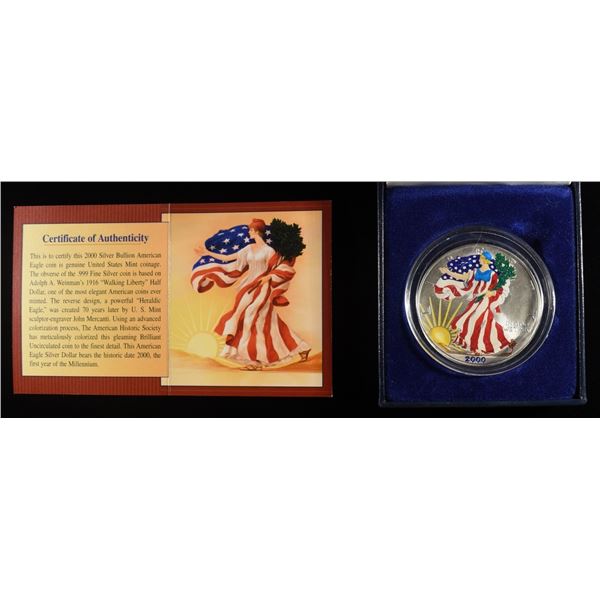 2000 COLOR AMERICAN SILVER EAGLE