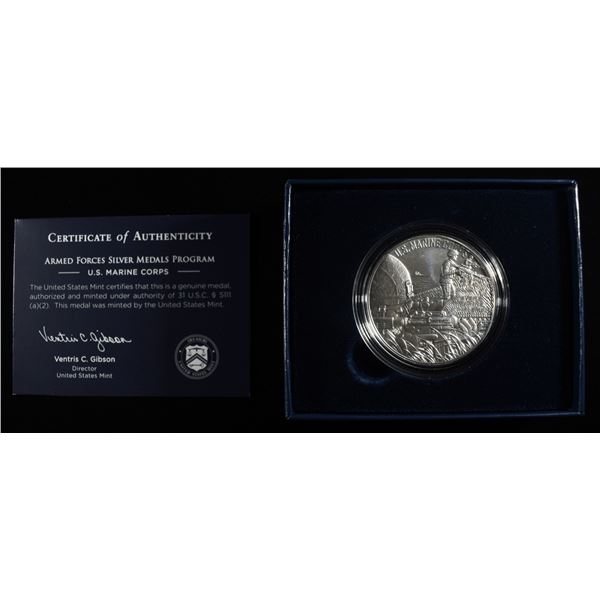 U.S. MARINE CORPS 1 OZ .999 SILVER MEDAL