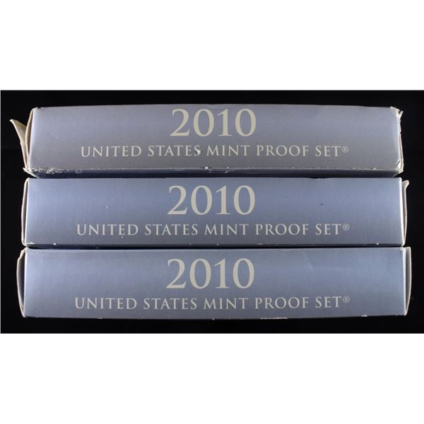 (3) 2010 US MINT PROOF SET