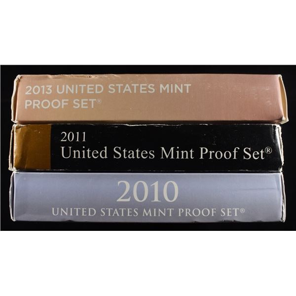 2010, 2011, 2013 US PROOF SETS