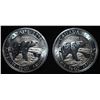 Image 1 : (2) 2018 POLAR BEAR .5 OZ .999 SILVER ROUNDS