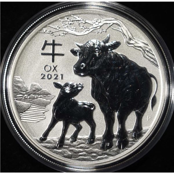 2021 LUNAR YEAR OF THE  OX 1 OZ .999 SILVER ROUND