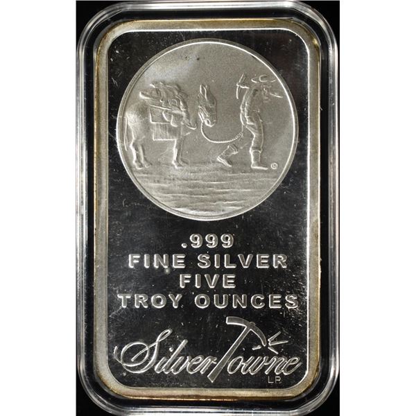 SILVERTOWNE  5 OZ .999 SILVER BAR