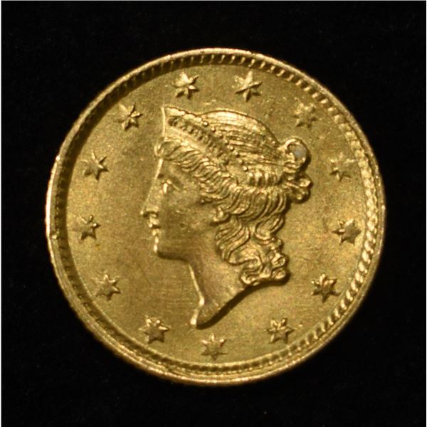 1854 TYPE1 $1 GOLD VERY CH BU NEAR GEM BU