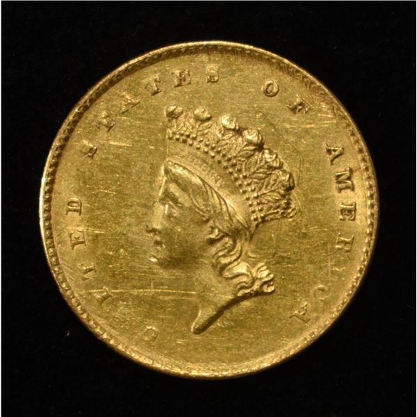 1854 TYPE2 $1 GOLD SHARP BU
