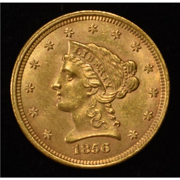 1856 $2.50 LIBERTY GOLD CH TO GEM ORIG UNC