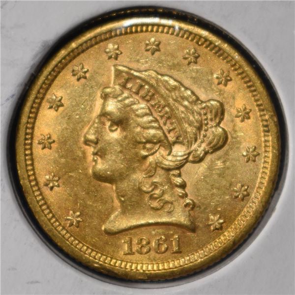 1861 $2.50 LIBERTY GOLD NICE BU