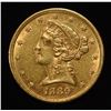Image 1 : 1889 $5 LIBERTY GOLD BU