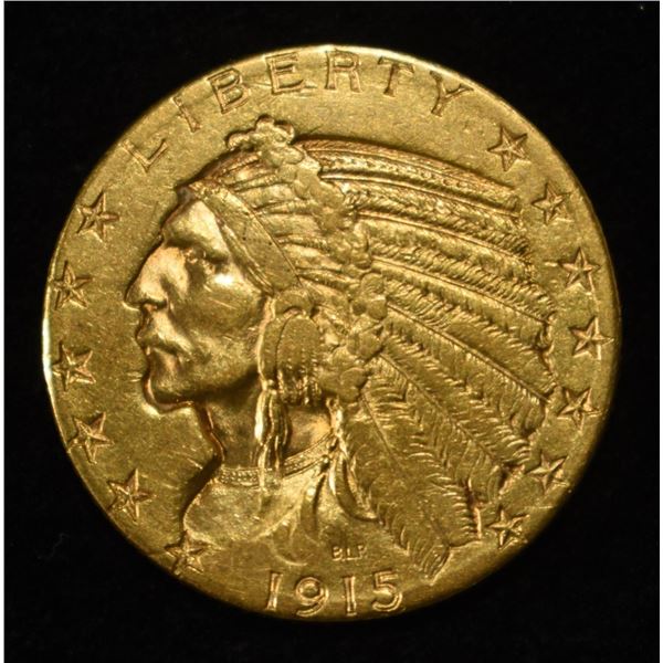 1915-S $5 INDIAN GOLD BU