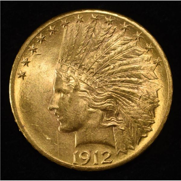 1912-S $10 INDIAN GOLD VERY CHOICE BU